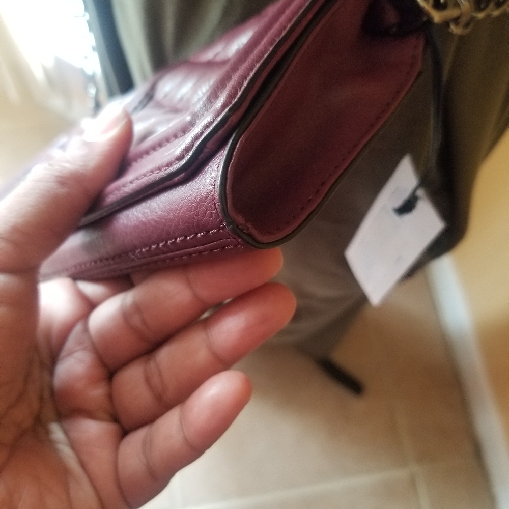 Rebecca Minkoff mini love wallet on chain burgundy red - Picture 13 of 14